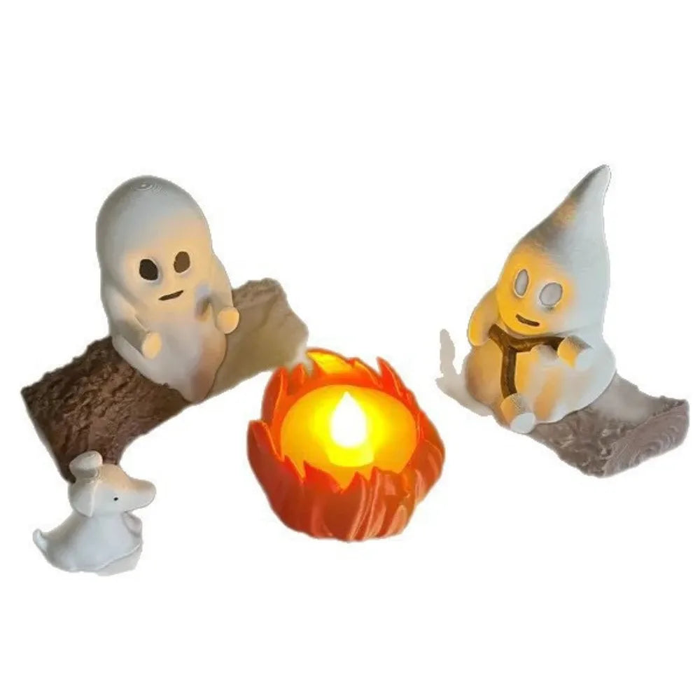 Halloween Ghost Campfire Decor – Spooky Haunted House Outdoor Prop