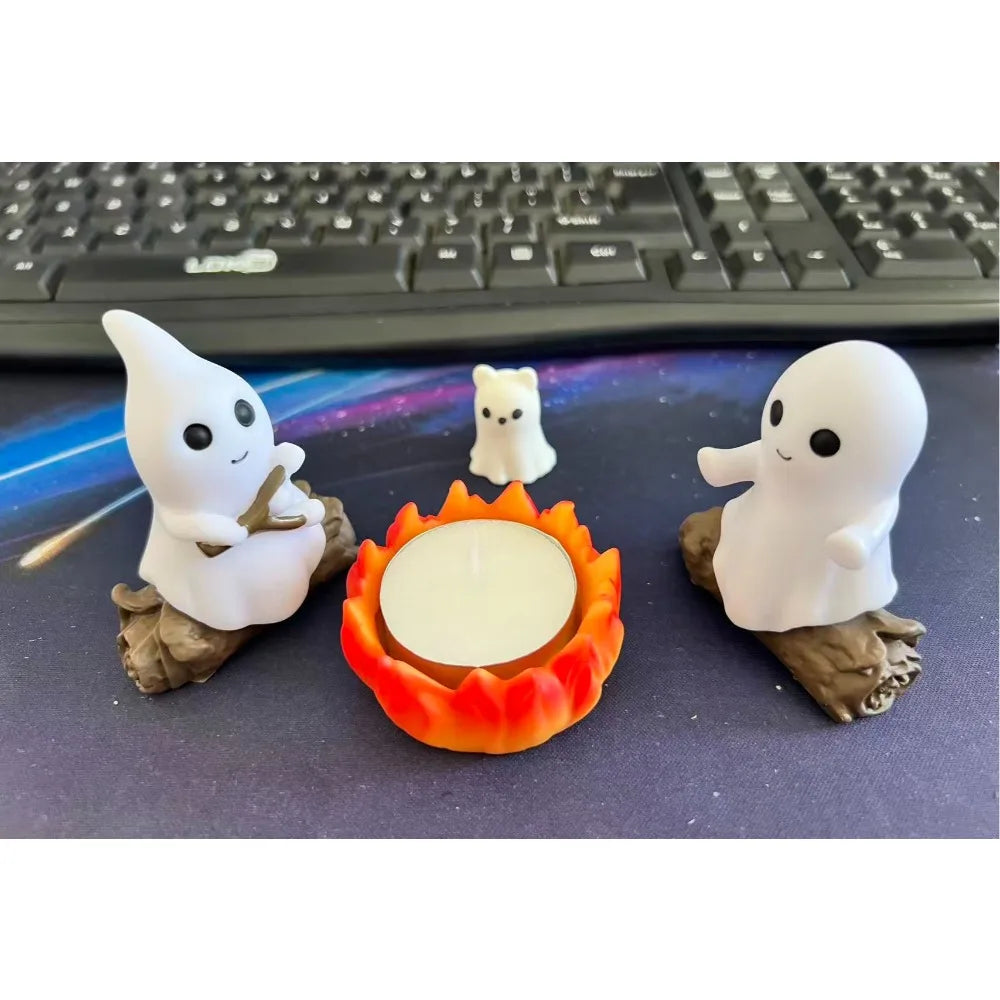 Halloween Ghost Campfire Decor – Spooky Haunted House Outdoor Prop