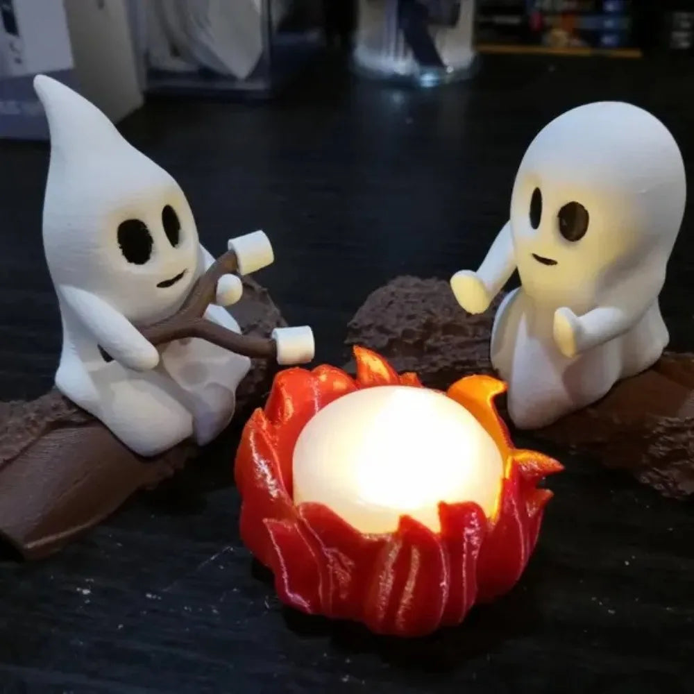 Halloween Ghost Campfire Decor – Spooky Haunted House Outdoor Prop