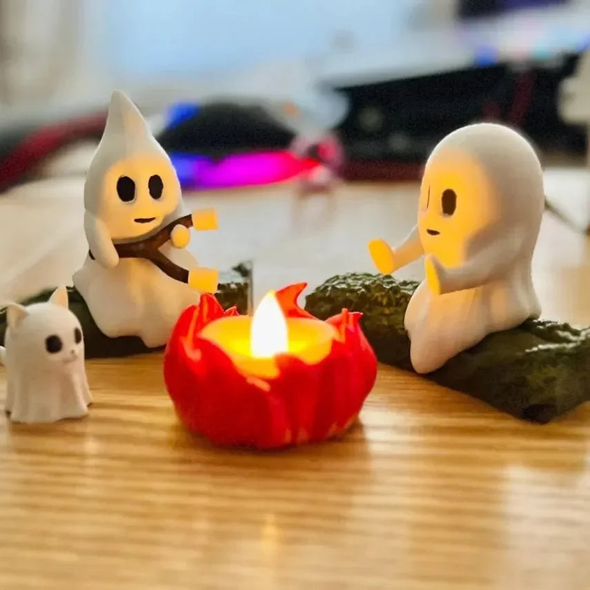 Halloween Ghost Campfire Decor – Spooky Haunted House Outdoor Prop