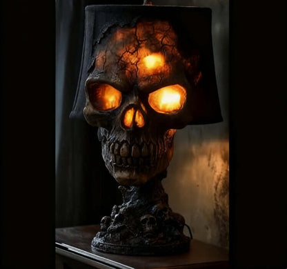 Halloween Lava Stone Skull Lamp