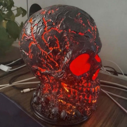 Halloween Lava Stone Skull Lamp
