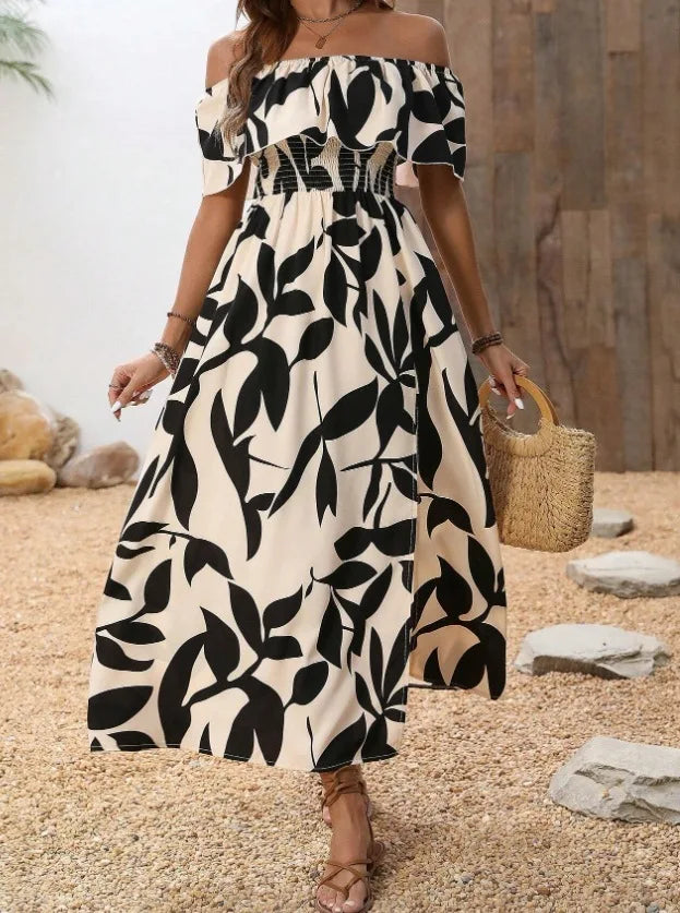 BreezyBelle™ maxi dress by Nowsaa Store featuring flowy fabric, floral pattern, and sleeveless design for elegant, casual wear