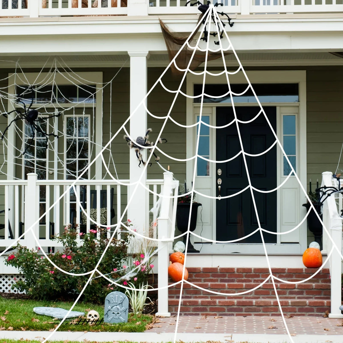 Halloween Big Plush Spider Horror Halloween Decoration Party Prop Outdoor Giant Spider Decor 30-200cm Chamber Prank Black Spider