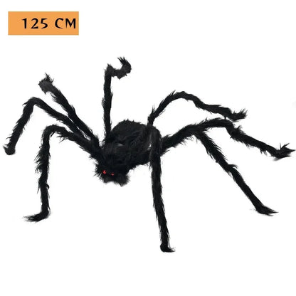 Halloween Big Plush Spider Horror Halloween Decoration Party Prop Outdoor Giant Spider Decor 30-200cm Chamber Prank Black Spider