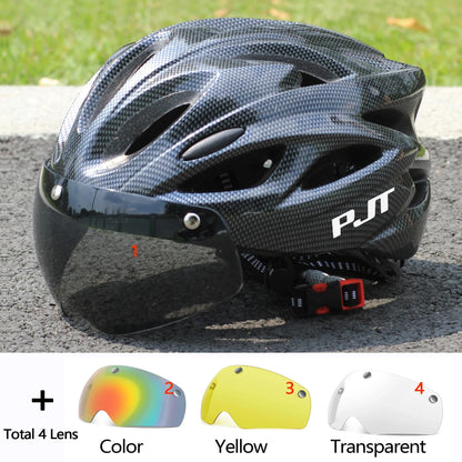 Magnetic Goggle PC Shell Bike Helmet