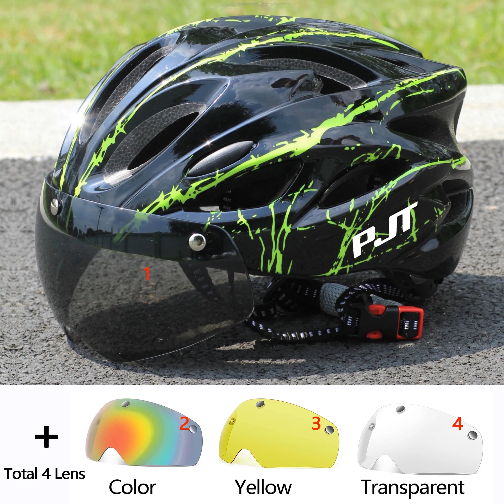 Magnetic Goggle PC Shell Bike Helmet