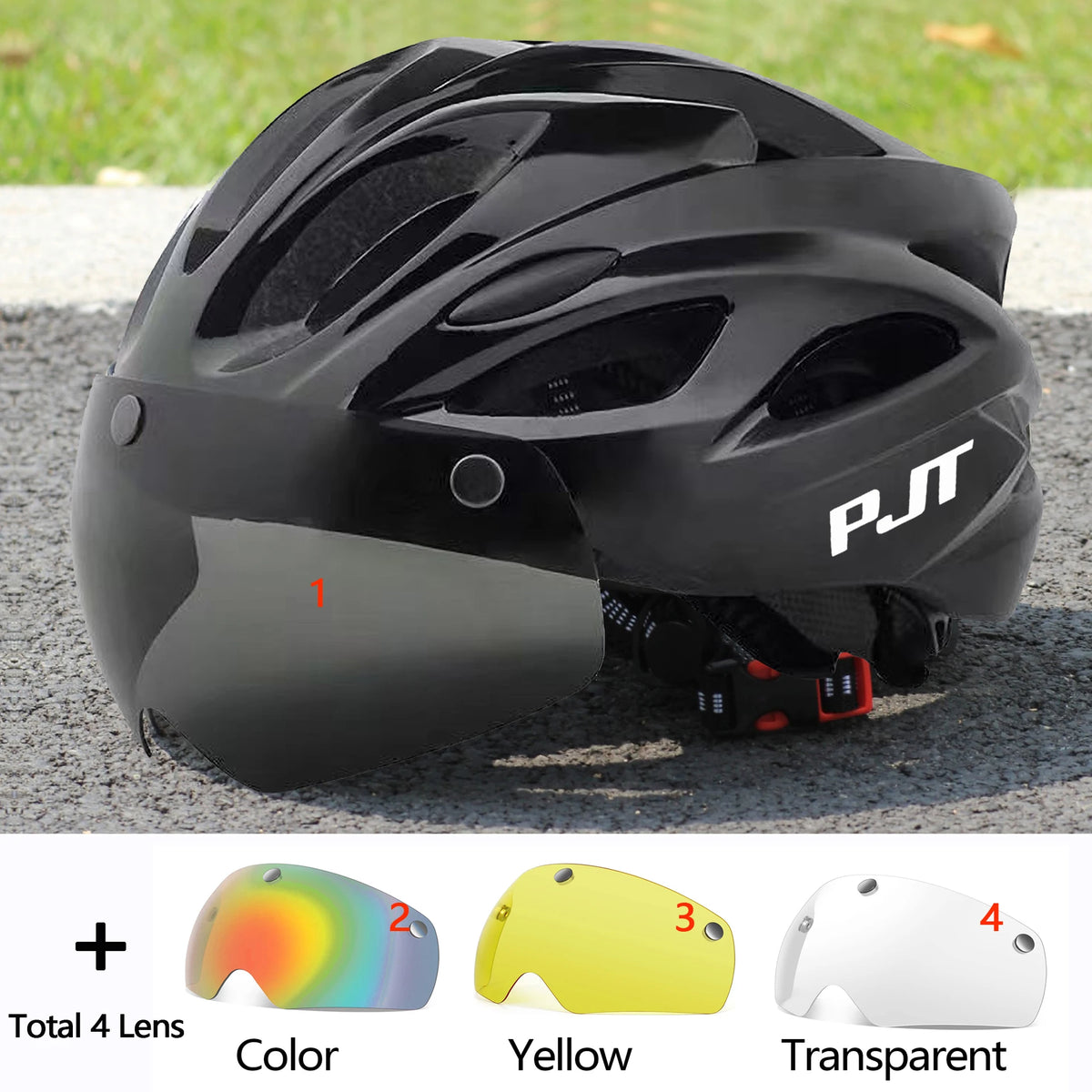 Magnetic Goggle PC Shell Bike Helmet